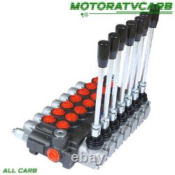 ALL-CARB 7 Spool Hydraulic Directional Control Valve 13Gpm Double Acting SAE