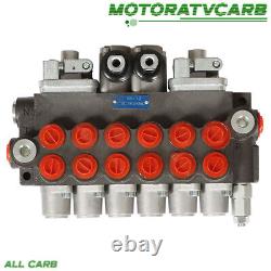 ALL-CARB Hydraulic Backhoe Directional Control Valve 2 Joysticks 6 Spool 11 GPM