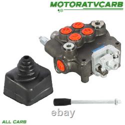 ALL-CARB Hydraulic Control 2 Spool SAE Valve withJoystick withconversion plug 21GPM