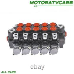 ALL-CARB Hydraulic Monoblock Double Acting Control Valve 11 GPM SAE 5 Spool