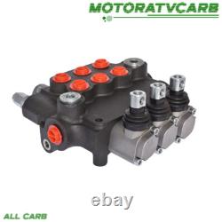 ALL-CARB Hydraulic Monoblock Double Acting Control Valve SAE 3 Spool 21 GPM