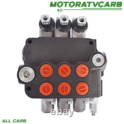 ALL-CARB Hydraulic Monoblock Double Acting Control Valve SAE 3 Spool 21 GPM