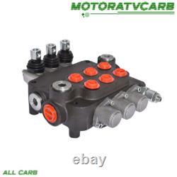 ALL-CARB Hydraulic Monoblock Double Acting Control Valve SAE 3 Spool 21 GPM