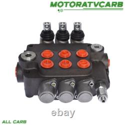 ALL-CARB Hydraulic Monoblock Double Acting Control Valve SAE 3 Spool 21 GPM