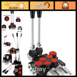 Adjustable Hydraulic Flow Control Valve 2 Spool 11 GPM Relief Valve Heavy Duty