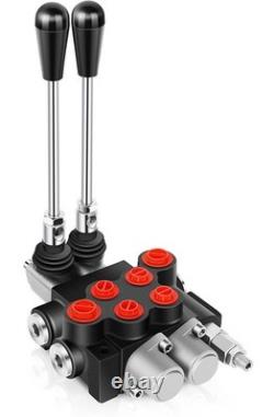 Adjustable Hydraulic Flow Control Valve 2 Spool 11 GPM Relief Valve Heavy Duty