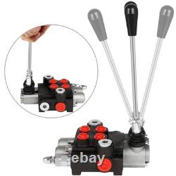 Adjustable Hydraulic Flow Control Valve 2 Spool 11 GPM Relief Valve Heavy Duty