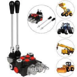 Adjustable Hydraulic Flow Control Valve 2 Spool 11 GPM Relief Valve Heavy Duty