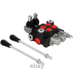 Adjustable Hydraulic Flow Control Valve 2 Spool 11 GPM Relief Valve Heavy Duty
