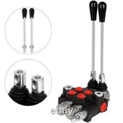 Adjustable Hydraulic Flow Control Valve 2 Spool 11 GPM Relief Valve Heavy Duty