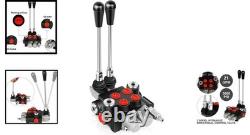 Adjustable Relief Hydraulic Control Valve, 2 Spool, 21 GPM, Cast Iron Durability