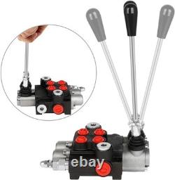 Adjustable Relief Hydraulic Control Valve, 2 Spool, 21 GPM, Cast Iron Durability