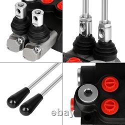 Adjustable Relief Hydraulic Control Valve, 2 Spool, 21 GPM, Cast Iron Durability