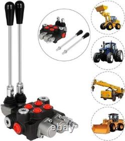 Adjustable Relief Hydraulic Control Valve, 2 Spool, 21 GPM, Cast Iron Durability