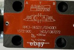 Argo Hytos RPE3-063Z11/02400E1 Hydraulic Directional Control Valve 210 / 350 Bar