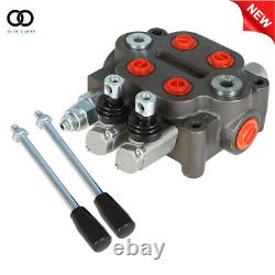 BSPP 2 Spool 25GPM Hydraulic Directional Control Valve Tractor withConversion Plug