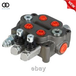BSPP 2 Spool 25GPM Hydraulic Directional Control Valve Tractor withConversion Plug