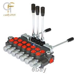 BSPP Hydraulic Directional Control Valve 40L Port 11GPM 7 Spool With JOYSTICK