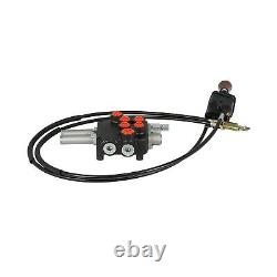 Cable Remote Control Valve Kit, Hydraulic Control Valve Kit with 2 Spool Valv