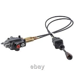 Cable Remote Control Valve Kit, Hydraulic Flow Control Valve with 2 Spool 21GPM