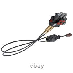Cable Remote Control Valve Kit, Hydraulic Flow Control Valve with 2 Spool 21GPM