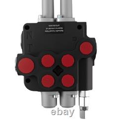 Cable Remote Control Valve Kit, Hydraulic Flow Control Valve with 2 Spool 21GPM