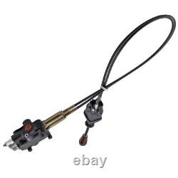Cable Remote Control Valve Kit, Hydraulic Flow Control Valve with 2 Spool 21GPM