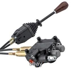 Cable Remote Control Valve Kit, Hydraulic Flow Control Valve with 2 Spool 21GPM