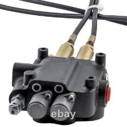 Cable Remote Control Valve Kit, Hydraulic Flow Control Valve with 2 Spool 21GPM