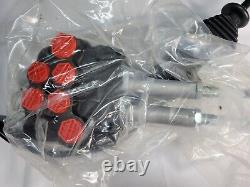 Cable Remote Control Valve Kit, Hydraulic Flow Control Valve with 2 Spool Valve