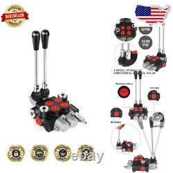 Chrome Hydraulic Control Valve 2 Spool Reliable 21 GPM for Efficient Operation