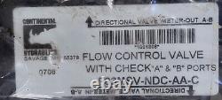 Continental Hydraulics F03MSV-NDC-AA-C Flow Control Valve with Check Valve FC10