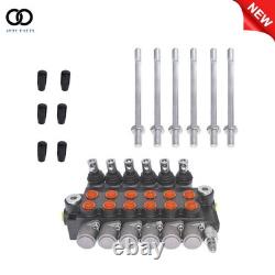 Conversion Plug + 6 Spool Hydraulic Control Valve Double Acting 13 GPM 3600 PSI