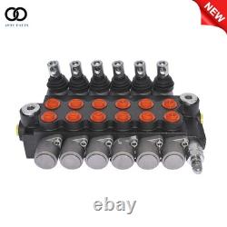 Conversion Plug + 6 Spool Hydraulic Control Valve Double Acting 13 GPM 3600 PSI