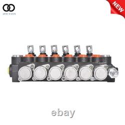 Conversion Plug + 6 Spool Hydraulic Control Valve Double Acting 13 GPM 3600 PSI