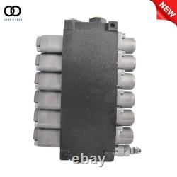 Conversion Plug + 6 Spool Hydraulic Control Valve Double Acting 13 GPM 3600 PSI