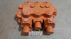 Cross 3 Spool Hydraulic Control Valve, 3 Position 3 Way Open Center 30 GPM