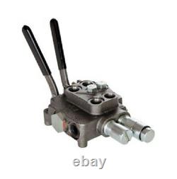 Cross Hydraulic Valve Double Spool Directional Control Mono-block 3-Position