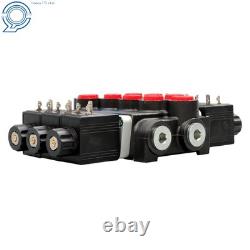 DC Hydraulic Control Valve Double Acting 13 GPM 3600 PSI 3 Spool Solenoid 12V