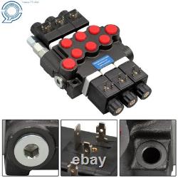 DC Hydraulic Control Valve Double Acting 13 GPM 3600 PSI 3 Spool Solenoid 12V