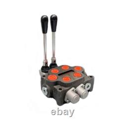 Double Acting 25GPM Hydraulic Directional Control Monoblock Valve 2 Spool