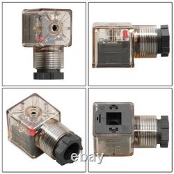 Double Acting 3600 PSI 3 Spool Solenoid 12V DC Hydraulic Control Valve 13 GPM