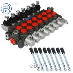 Double Acting Cylinder Hydraulic Directional Control Valve 7 Spool 13Gpm SAE