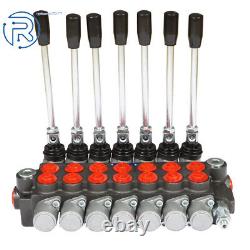 Double Acting Cylinder Hydraulic Directional Control Valve 7 Spool 13Gpm SAE