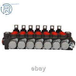 Double Acting Cylinder Hydraulic Directional Control Valve 7 Spool 13Gpm SAE