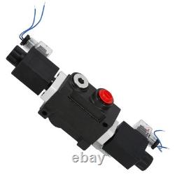 Double Acting Hydraulic Control Valve 12V DC Solenoid 13 GPM 3600 PSI ISO 4400