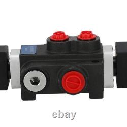 Double Acting Hydraulic Control Valve 12V Solenoid 4 Way 3 Position 13 GPM SAE