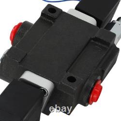 Double Acting Hydraulic Control Valve 12V Solenoid 4 Way 3 Position 13 GPM SAE
