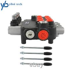 Double Acting Hydraulic Control Valve 4Spool 21GPM 3600PSI SAE withconversion plug