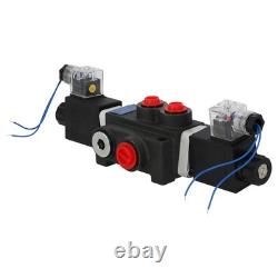 Double Acting Hydraulic Directional Control Valve 12V DC 13 GPM Solenoid